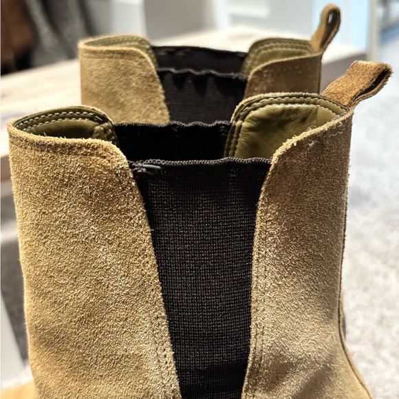 Marc Fisher Camel Suede Heeled Boots - Picture 8 of 11